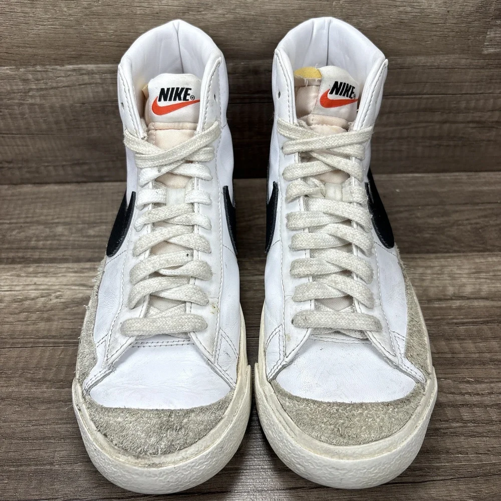 Nike Blazer Mid 77 White Black Womens US Size 8 EUR 39 CZ1055-100 Sneakers
